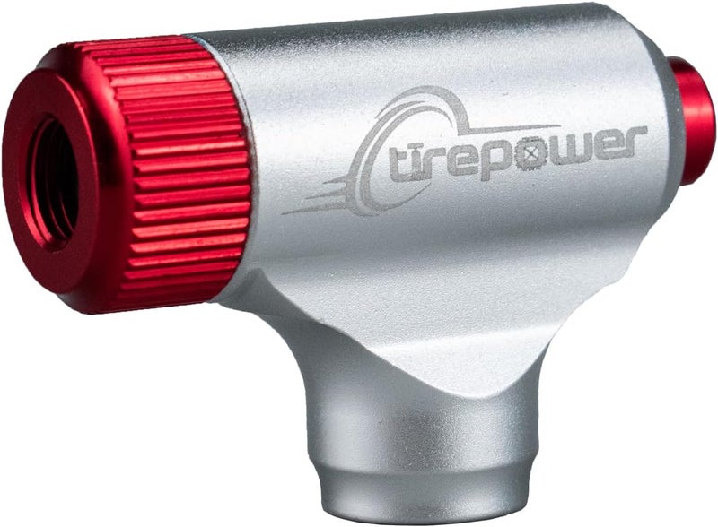 Ctrepower مضخة إطارات دراجة هوائية CO2 – إطلاق سريع بزر الضغط، تناسب صمامات بريستا وشرايدر، مضخة CO2 للدراجة أو 5X 16 جرام من خراطيش CO2 الملولبة - Image 4
